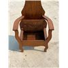 Image 6 : Antique Oak Hall Tree / Bench with Storage & Mirror (no hooks) see all photos