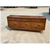 Image 1 : Mid Century 9 Drawer Lowboy Dresser - Walnut - 72 x 18 & 30.5"T