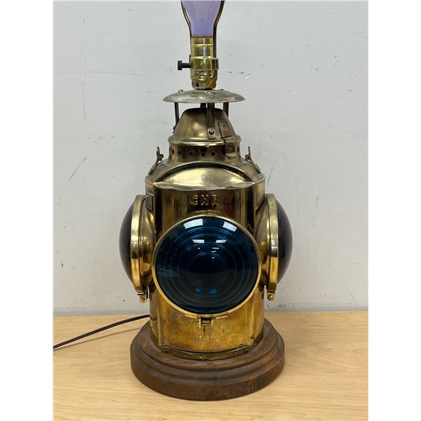 CNR Canadian National Railway Electric Lantern Table Lamp - HLP Piper - Works 24"T
