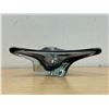 Image 3 : Mid Century Heavy Thick Art Glass Centerpiece - 11.75"W 4"T see all photos