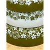 Image 2 : Pyrex Crazy Daisy Cinderella Nesting Mixing Bowl Set - largest 4 Qt.