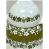 Image 3 : Pyrex Crazy Daisy Cinderella Nesting Mixing Bowl Set - largest 4 Qt.