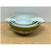 Image 5 : Pyrex Crazy Daisy Cinderella Nesting Mixing Bowl Set - largest 4 Qt.