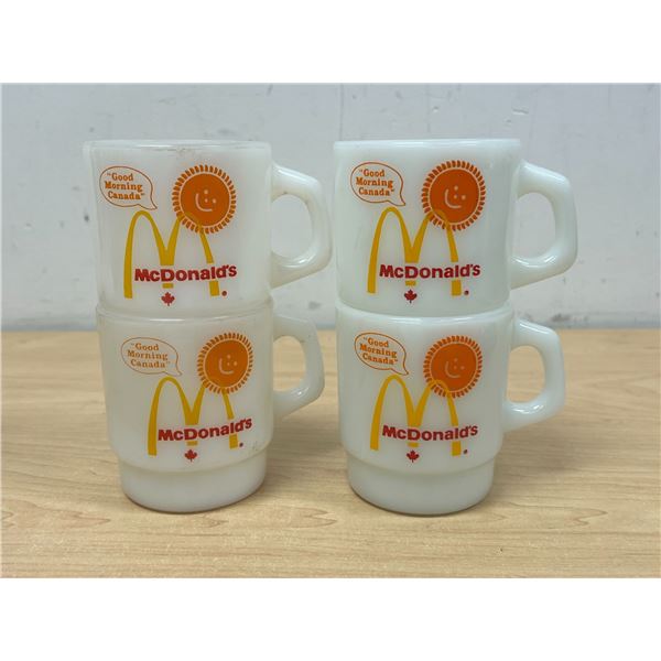 4 Good Morning Canada Fire King Coffee Mugs
