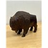 Image 1 : Nice Wood Carved Bison Sculpture 6"W 4.75"T