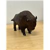 Image 3 : Nice Wood Carved Bison Sculpture 6"W 4.75"T