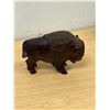 Image 4 : Nice Wood Carved Bison Sculpture 6"W 4.75"T