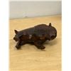 Image 6 : Nice Wood Carved Bison Sculpture 6"W 4.75"T