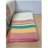 Image 3 : 2 Vintage Candy Stripe Blankets - nice overall Approx: 78x62"