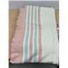 Image 4 : 2 Wool Striped Blankets - larger approx: 94 x75" good used condition