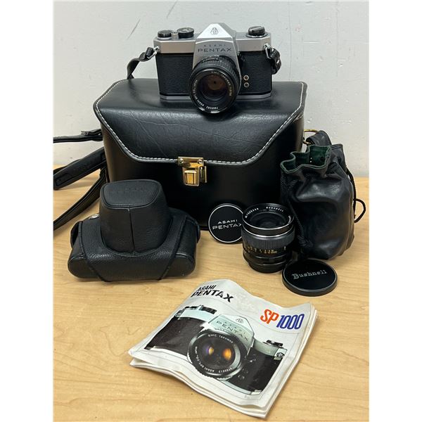 Vintage Asahi Pentax SP 1000 Film Camera & Accessories - not tested, see all photos