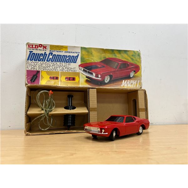 Vintage Eldon Mustang Mach I Battery Op - Car is about 7.75" not tested - box is rough