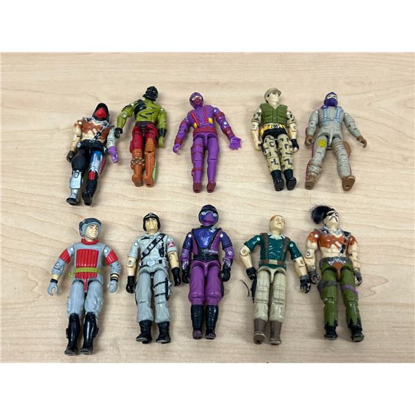 10 Vintage G.I. Joe or Similar Action Figures - played condition - see all photos