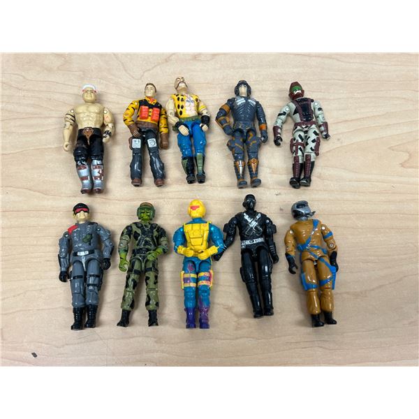 10 Vintage G.I. Joe or Similar Action Figures - played condition - see all photos