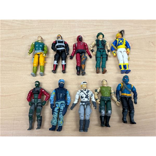 10 Vintage G.I. Joe or Similar Action Figures - played condition - see all photos