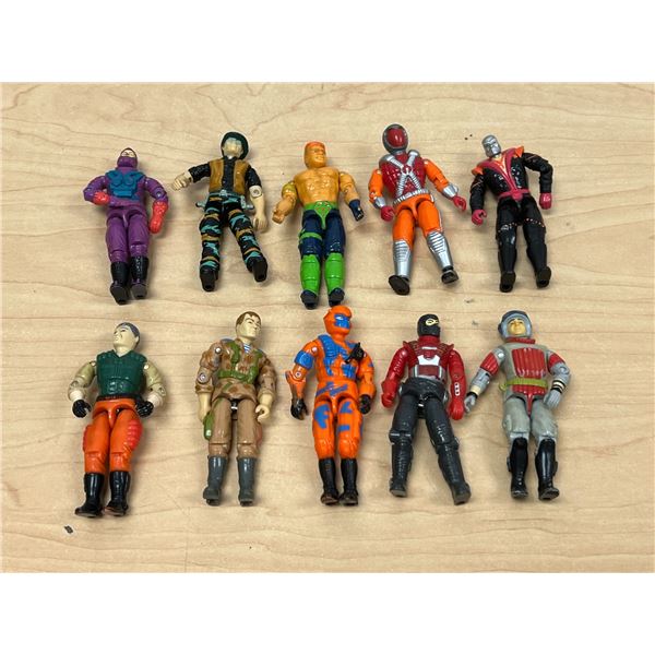 10 Vintage G.I. Joe or Similar Action Figures - played condition - see all photos