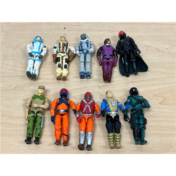 10 Vintage G.I. Joe or Similar Action Figures - played condition - see all photos