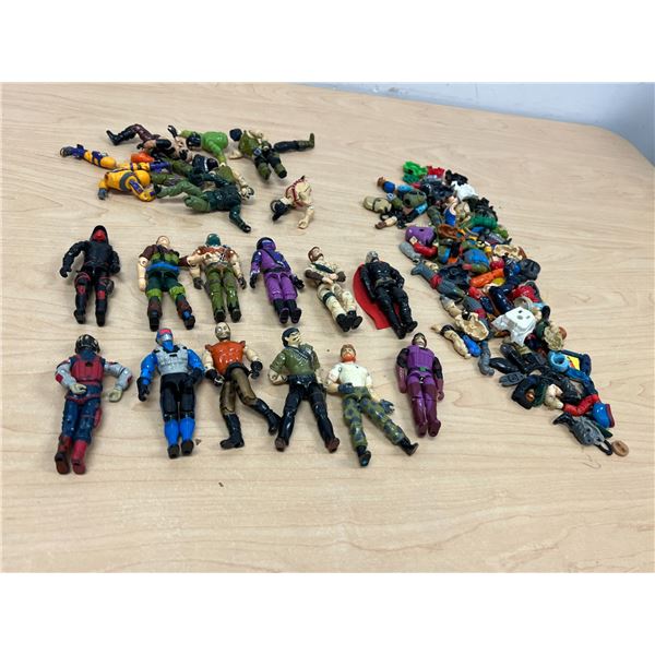 Lot of G.I. Joe or Similar Action Figures & Pieces - played condition - see all photos