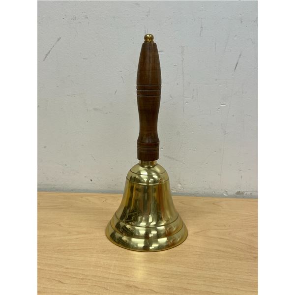 Large 10.5" Brass with Wood Handle School Bell