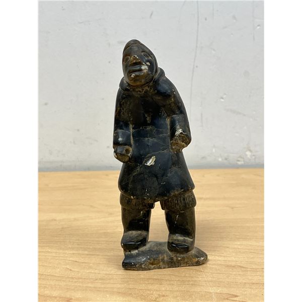 AS IS Numbered Inuit Soapstone Sculpture Approx: 6.5" tall - see all photos