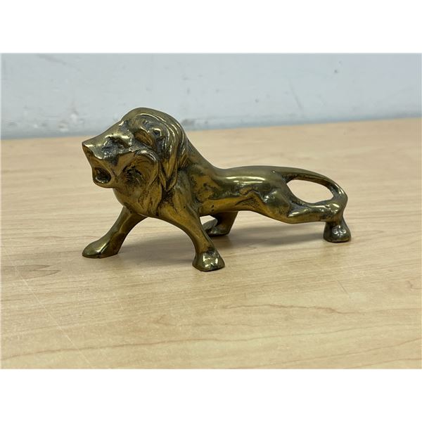 Brass Lion Sculpture 6"