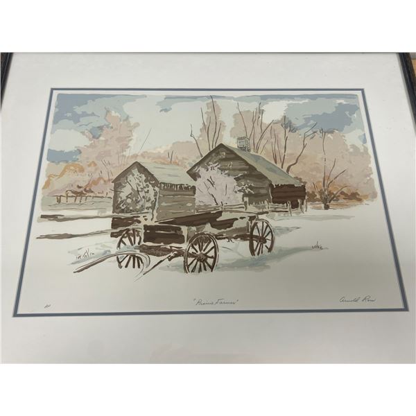 Arnold Ross "Prairie Farmer" Artist Proof - Frame approx: 27x21.5"