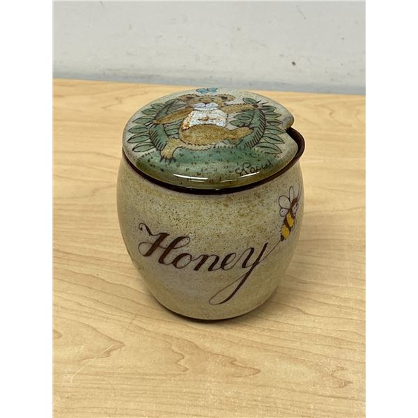 Susan Pascal Art Pottery Honey Pot 4.5"T