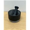 Image 1 : Unusual Stone Mortar & Pestle - mortar 5.25"W