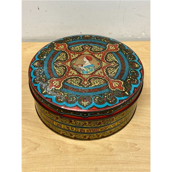 Vintage Wonder Fruit Cake Tin - Wonder Bread / Bakeries 8.25"W 3.25"T