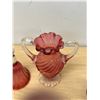 Image 3 : Cranberry Glass Bell & Vase - Vase 8" tall