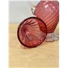 Image 5 : Cranberry Glass Bell & Vase - Vase 8" tall