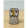 Image 2 : 3 Owl Décor Pieces - ceramic and Wood - tallest 3.75"