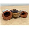 Image 6 : 3 Owl Décor Pieces - ceramic and Wood - tallest 3.75"
