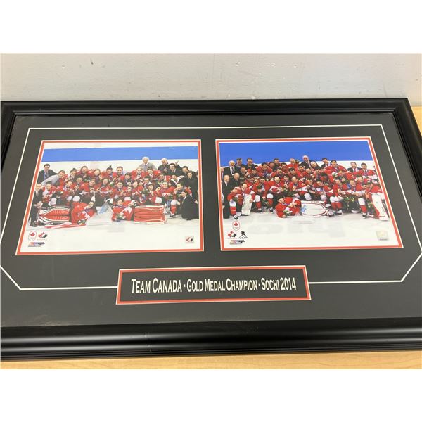 Team Canada Gold Medal Champions Sochi 2014 Framed Picture - Frame 28x17"