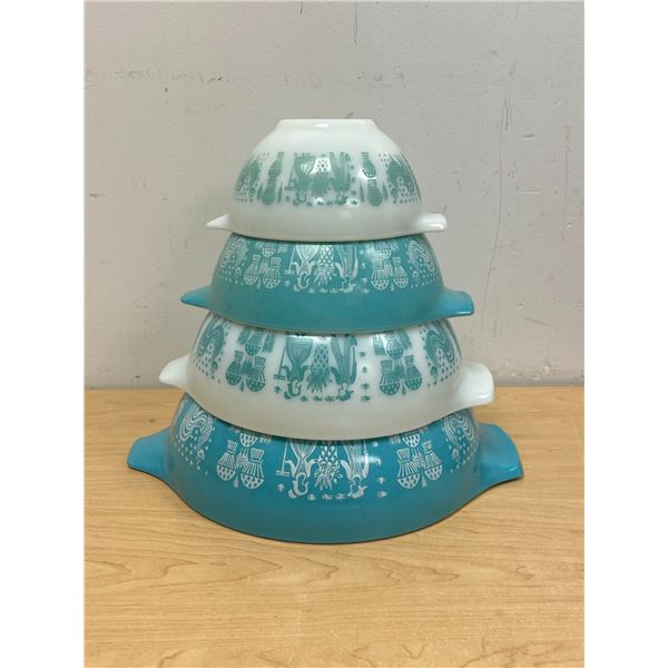 Pyrex Amish Butterprint Cinderella Mixing Bowls - Largest is 4 Qt.