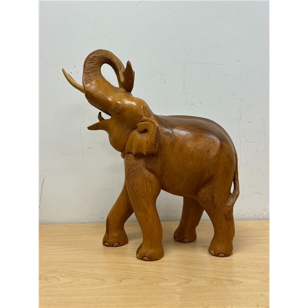Large Wood Elephant Décor Piece - Approx: 16"T 14"W (see all photos)