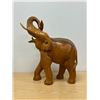 Image 1 : Large Wood Elephant Décor Piece - Approx: 16"T 14"W (see all photos)