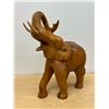 Image 2 : Large Wood Elephant Décor Piece - Approx: 16"T 14"W (see all photos)