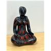 Image 1 : Large Black Pottery Sculpture of Seated Female (Possibly Manuel Felguerez) 12"T & 8"W