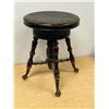 Image 1 : Antique Adjustable Clawfoot Piano Stool - seat is 14"W - see all photos