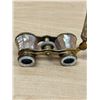 Image 2 : Antique W. Ecker Lucerne Mother of Pearl / Brass Opera Glasses