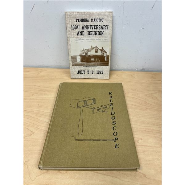 Kaleida / Overdale / Riverdale & Pembina Manitou History Books - some pen writing, see all photos