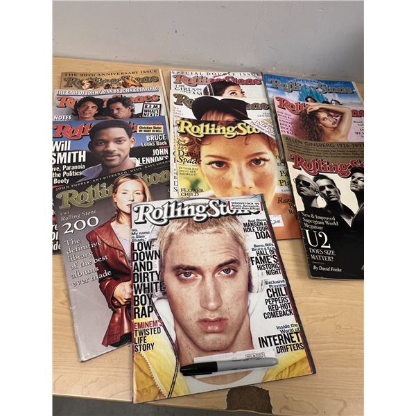 Late 90s Rolling Stone Magazine Lot - mailing labels attached - see all photos