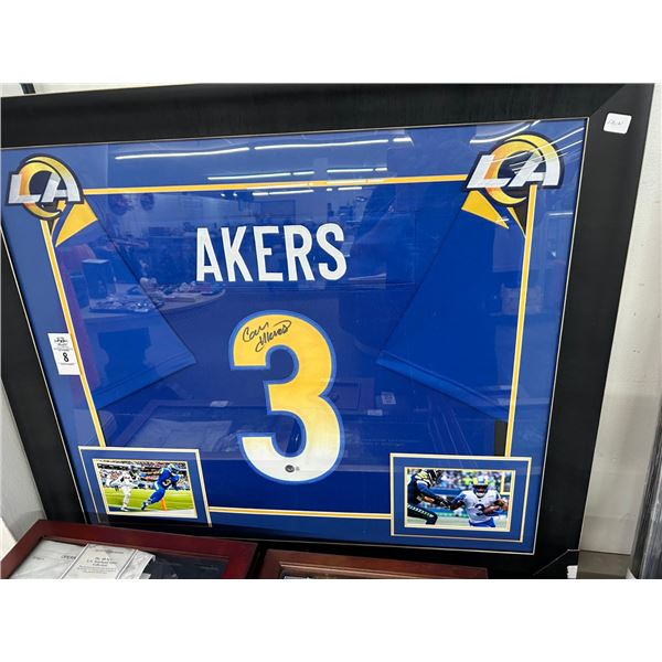 Tom Akers Autographed Framed Jersey w/Memorabilia