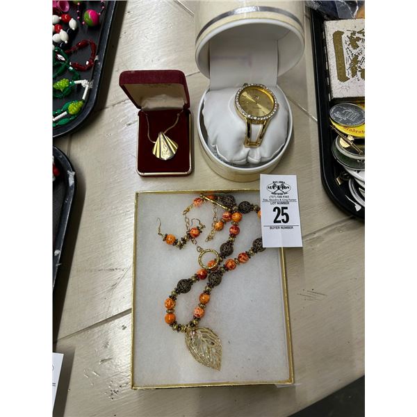 Ornate Necklace/Earring Set, Necklace, Dress Watch