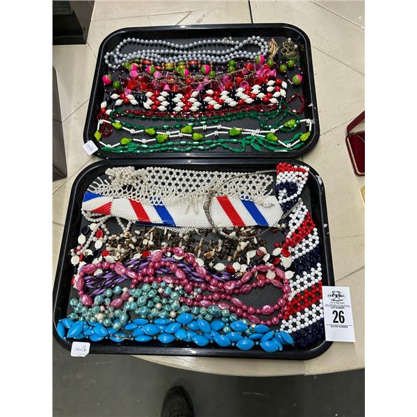 Trays w/Estate Fashion Jewelry - 2