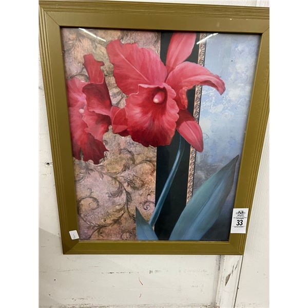 Framed Floral Wall Art - 18  X  24