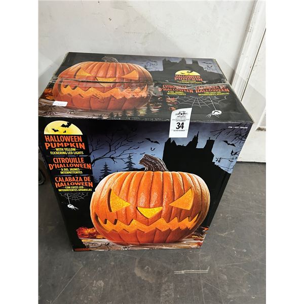 Halloween Pumpkin w/LED Lights in Box