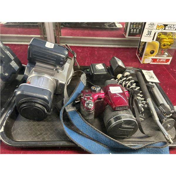 Sony/Fuji Professional Digital Cameras, Tripod Sticks, Flashes