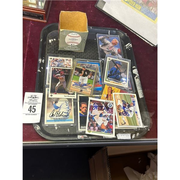 Lot of Autographed Sports Trading Cards